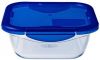 Pyrex Cook & Go Vierkante Schaal Met Deksel Set Van 3 Stuks Blauw online kopen