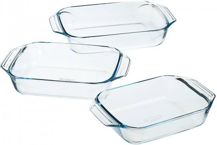 Gestreept commentator spontaan Pyrex Optimum Ovenschalen 39 X 28 Cm 35 X 32 Cm 31 X 20 Cm Set Van 3 -  Magnetronwebshop.nl