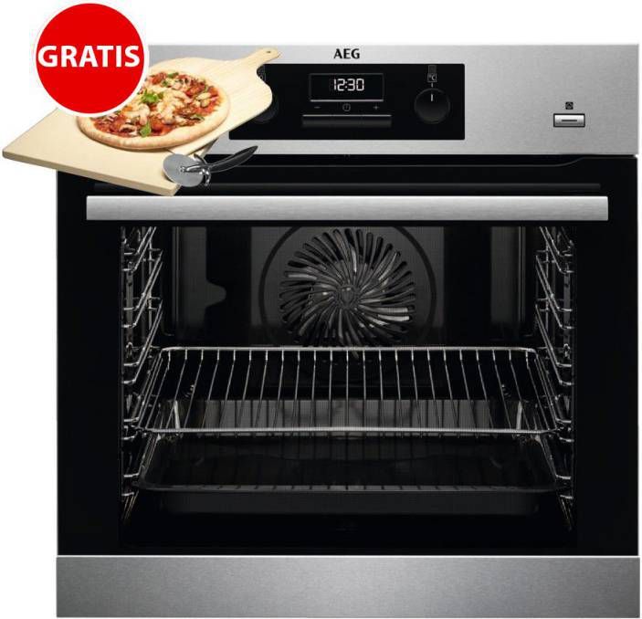operatie schakelaar zoom AEG BEB351010M oven met SteamBake, Pizzastand en GRATIS Pizzasteen -  Magnetronwebshop.nl